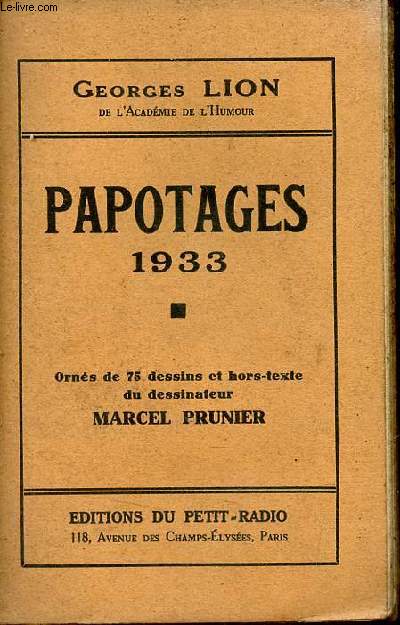 Papotages 1933.
