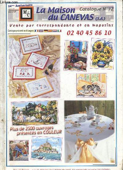 Catalogue n12 de la Maison du Canevas.