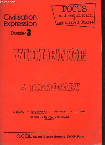 Civilisation expression dossier 3 violence a dictionary.