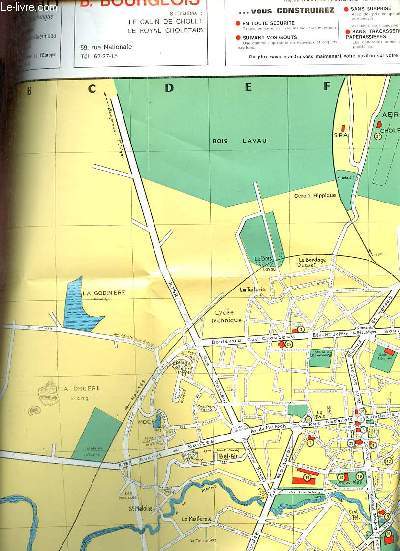 Un plan en couleur dpliant : Plan officiel de la ville de Cholet 1973 - plan d'environ 78 x 56 cm.