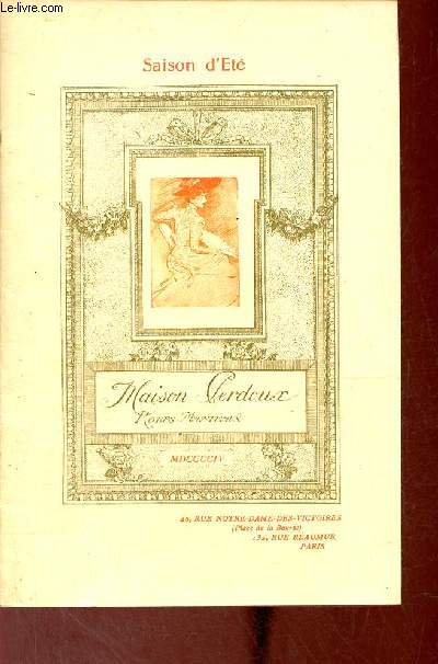Catalogue Maison Perdoux robes manteaux - Saison d't 1904.