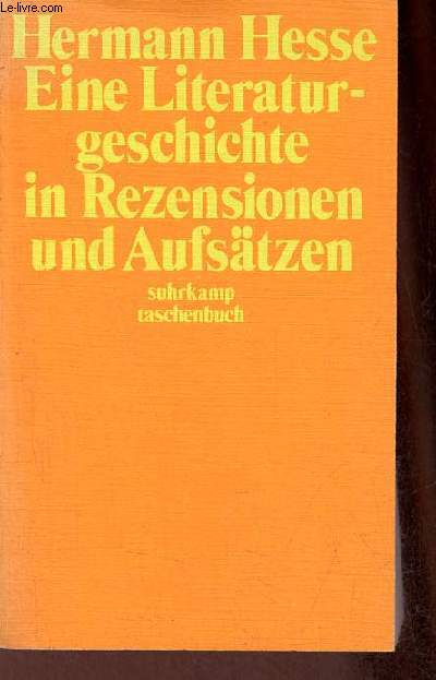 Eine Literaturgeschichte in Rezensionen und Aufstzen - Suhrkamp taschenbuch 252.