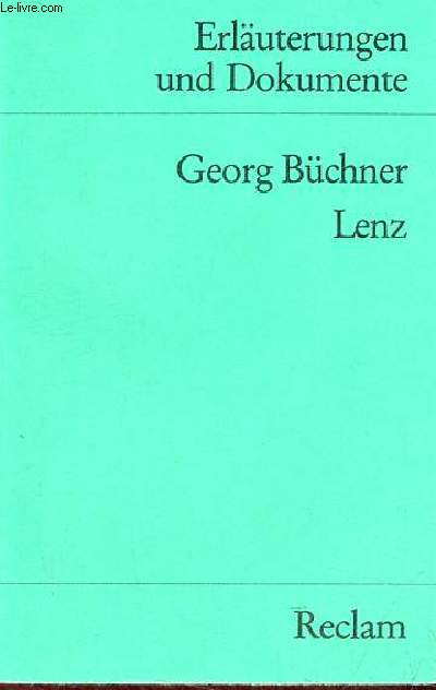 Erluterungen und Dokumente - Georg Bchner Lenz - Universal-Bibliothek nr.8180 [2].