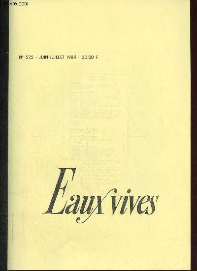 Eaux vives n525 juin juillet 1989 - Tir  part : Sophie von La Roche chez Montesquieu (1) par Jean-Claude Chantre.