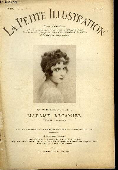 La petite illustration - nouvelle srie n 385 - cinma n 12 - Mlle Marie Bell, dans le role de Madame Rcamier