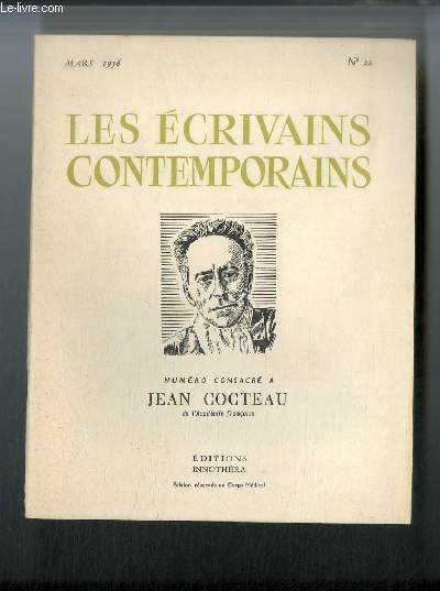 Les crivains contemporains n 22 - Jean Cocteau par Roger Bodart, Jean Cocteau et son oeuvre par Lonce Peillard, Les enfants terribles