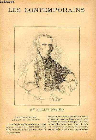 Mgr Maigret (1804-1882). LES CONTEMPORAINS N38