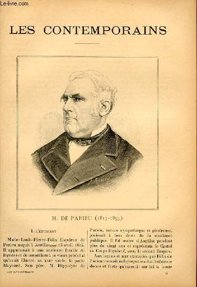 M. DE PARIEU (1815-1893). LES CONTEMPORAINS N44