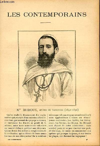 Mgr Bridoux, aptre du Tanganika (1852-1890). LES CONTEMPORAINS N98