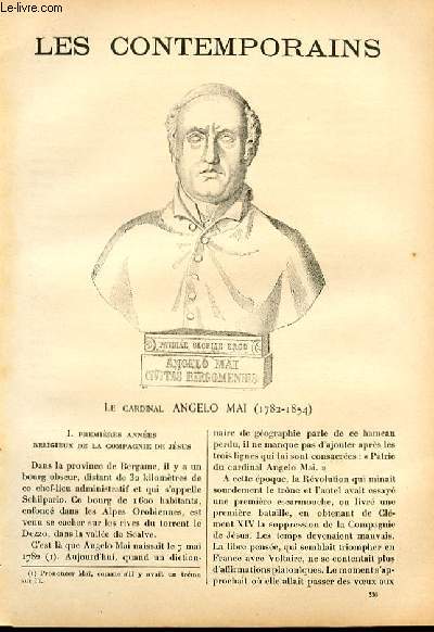 Le cardinal Angelo Mai (1782-1854). LES CONTEMPORAINS N336
