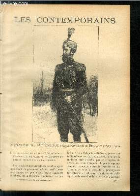 Alexandre de Battenberg, prince souverain de Bulgarie (1857-1893). LES CONTEMPORAINS N 408