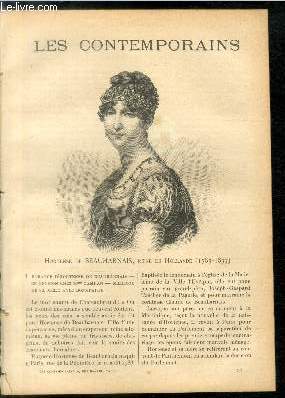 Hortense de Beauharnais, reine de Hollande (1783-1837). LES CONTEMPORAINS N 596