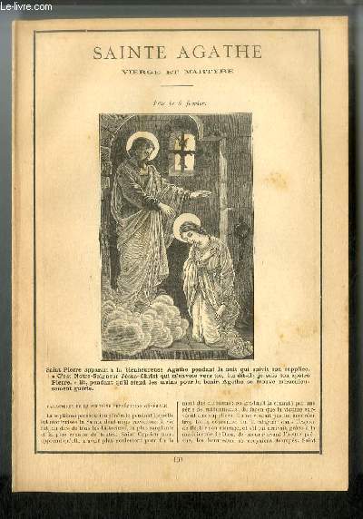 Vies des Saints n 103 - Sainte Agathe, vierge et martyre, fte le 5 fvrier