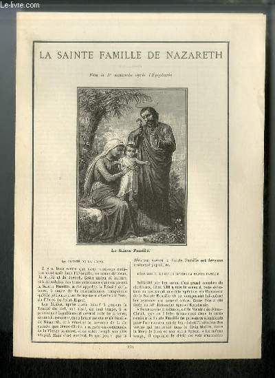 Vies des Saints n 934 - La sainte famille de Nazareth - fte le 3e dimanche aprs l'Epiphanie