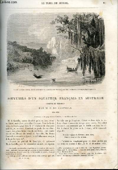 Le tour du monde - nouveau journal des voyages - livraison n058,59 et 60 - Souvenirs d'un squatter franais en Australie (colonie de Victoria) par H. de Castella (1854-1859).