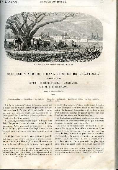 Le tour du monde - nouveau journal des voyages - livraison n062 - Excursion agricole dans le Nord de l'Anatolie (ancienne Bythinie): l'opium - la chvre d'Angora - l'agriculture par J. E. Dauzats (1855).