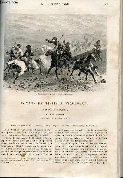 Le tour du monde - nouveau journal des voyages - livraison n086 - voyage de Tiflis  Stravropol par le dfil du Darial par Blanchard (1858).
