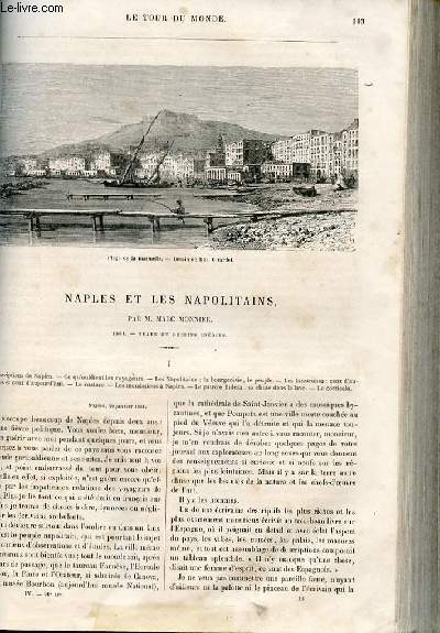Le tour du monde - nouveau journal des voyages - livraison n091, 92 et 93 - Naples et les Napolitains par marc Monnier (1861).