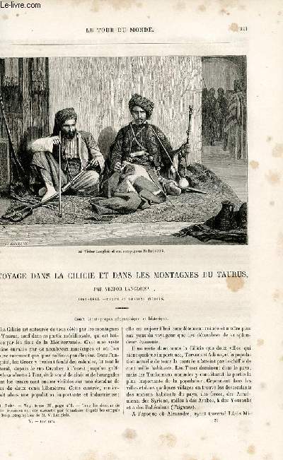 Le tour du monde - nouveau journal des voyages - livraison n125 - Voyage dans la Cicilie et dans les montagnes du Taurus par Victor Langlois (1852-1853).