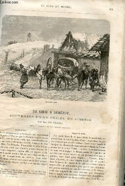 Le tour du monde - nouveau journal des voyages - livraison n144 et 145 - De Kiew  Brzov : souvenirs d'une exile en Sibrie par Eve Flinska (1839).