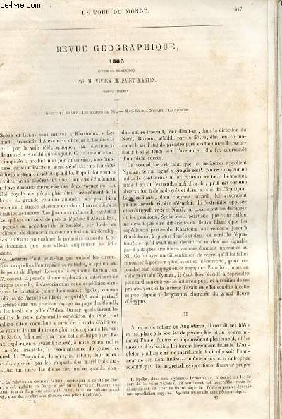 Le tour du monde - nouveau journal des voyages - Revue gographique 1863 (premier semestre) par Vivien De Saint Martin.