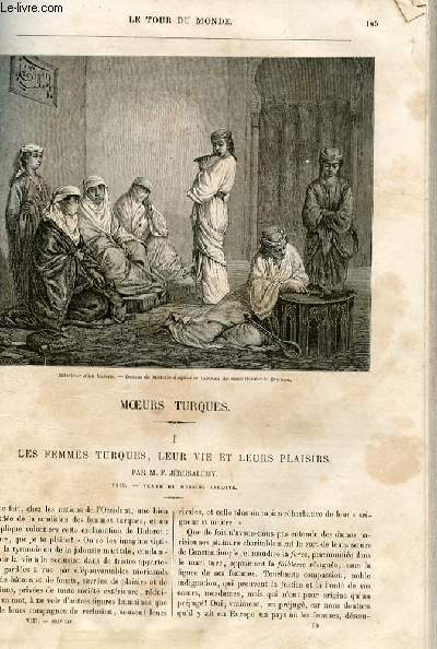 Le tour du monde - nouveau journal des voyages - livraison n192 - Les femmes turques, leur vie et leurs plaisirs par E. Jrusalmy (1862).