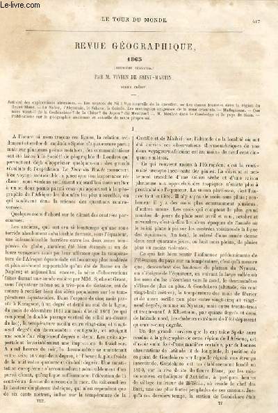 Le tour du monde - nouveau journal des voyages - Revue gographique 1863 (deuxime semstre) par Vivien de Saint MArtin.