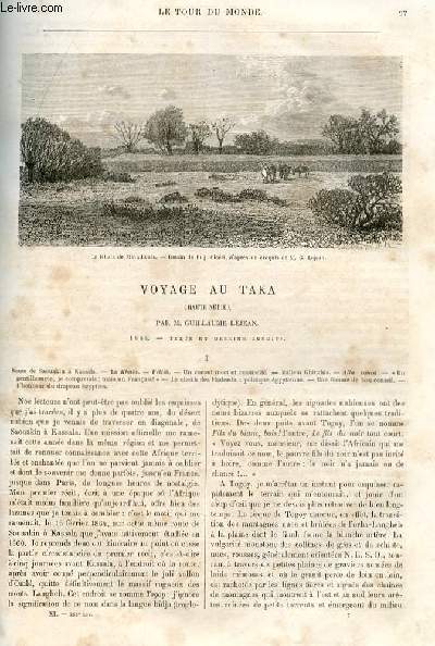 Le tour du monde - nouveau journal des voyages - livraison n268, 269, 270 et 271 - Voyage au Tara (Haute Nubie) par Guillaume Lejean (1864).