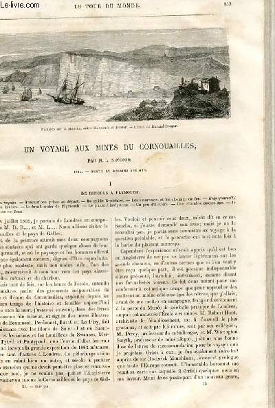Le tour du monde - nouveau journal des voyages - livraison n284, 285 et 286 - Un voyage aux mines du Cornouailles par L. Simonin (1862).