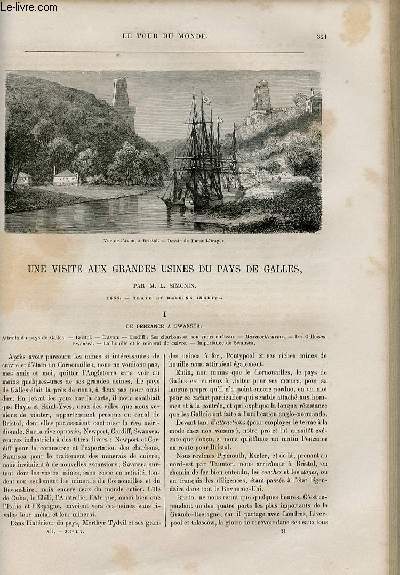 Le tour du monde - nouveau journal des voyages - livraison n307 et 308 - Visite aux grandes usines du Pays de Galles par L. Simonin (1862).