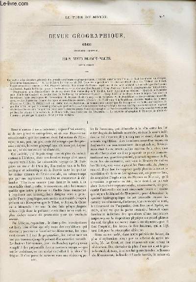 Le tour du monde - nouveau journal des voyages - Revue gographique - 1866 (second semestre) par Vivien de Saint Martin.