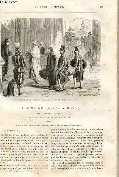 Le tour du monde - nouveau journal des voyages - livraison n379,380 et 381 - La semaine sainte  Rome par Ludovic Celler (1863).