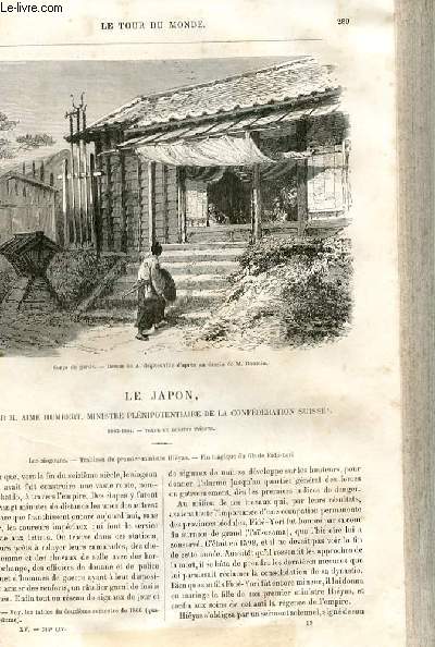 Le tour du monde - nouveau journal des voyages - livraison n384,385 et 386 - Le Japon par Aim Humbert, ministre plnipotentiaire de la confdration suisse (1863-1864).