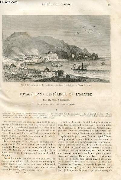 Le tour du monde - nouveau journal des voyages - livraison n451,452 et 453 - Voyage dans l'intrieur de l'Islande par Nol Nougaret (1866).