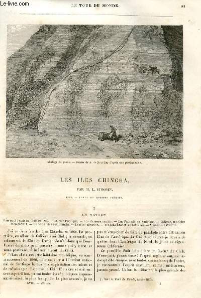 Le tour du monde - nouveau journal des voyages - livraison n454 - les les Chincha par L. Simonin (1860).