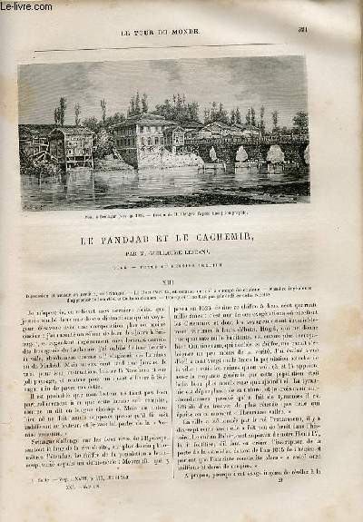 Le tour du monde - nouveau journal des voyages - livraison n542 et 543 - Le Pandjab et le Cachemir par Guillaume Lejean (1866).