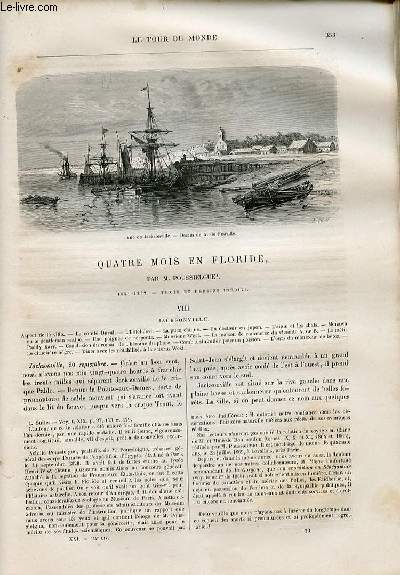 Le tour du monde - nouveau journal des voyages - livraison n544,545,546 et 547 - Quatre mois en Floride par Poussielgue (1851-1852).