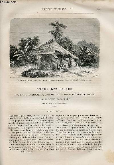 Le tour du monde - nouveau journal des voyages - livraison n561,562,563,564 et 565 - L'Inde des rajahs, voyage dans les Royaumes de l'Inde Centrale et dans la prsidence du Bengale par Louis Rousselet (1864-1868).