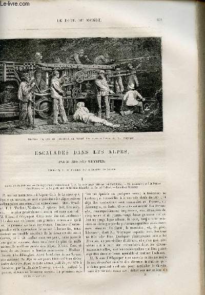 Le tour du monde - nouveau journal des voyages - livraison n591 et 592 - Escalade dans les Alpes par Edouard Whymper (1860-1869).