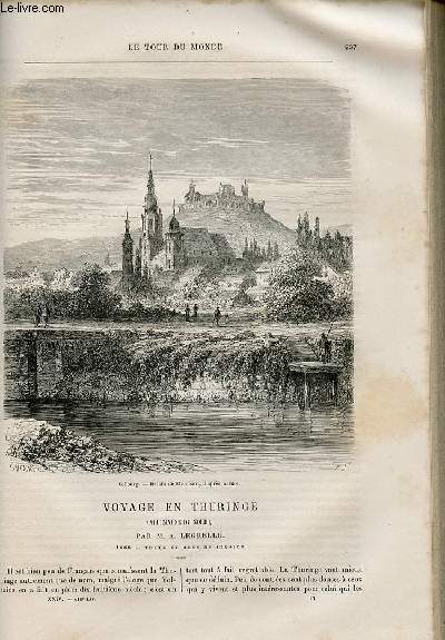 Le tour du monde - nouveau journal des voyages - livraison n616 et 617 - Voyage en Thuringe (Allemagne du Nord) par A. Legrelle (1869).