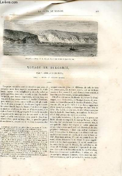 Le tour du monde - nouveau journal des voyages - livraison n659,660,661 et 662 - voyage en Bulgarie par Guillaume Lejean (1867).
