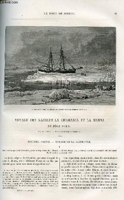 Le tour du monde - nouveau journal des voyages - livraison n708,709,710 et 711 - Voyage des navires La Germania et la Hansa au ple Nord (1869-1870) - Seconde partie : Voyage de la Germania.