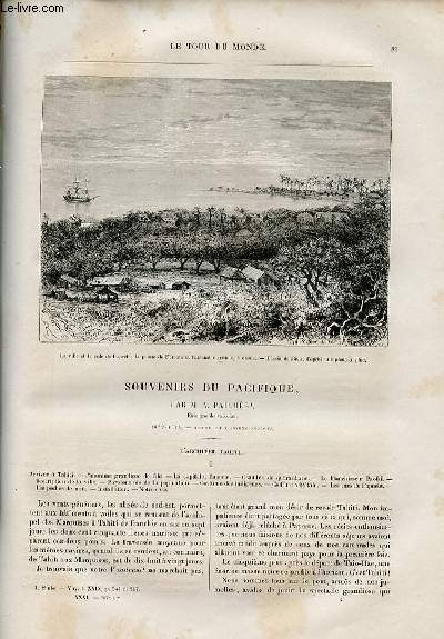 Le tour du monde - nouveau journal des voyages - livraison n787 et 788 - Souvenirs du Pacifique par A. Pailhs (enseigne de vaisseau) - 1872-1874.