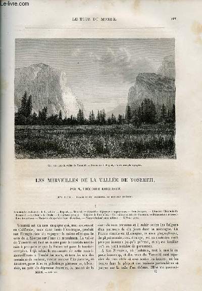 Le tour du monde - nouveau journal des voyages - livraison n819 - Les merveilles de la valle de Yosemiti par Thodore Kirchhoff (1870-1872).