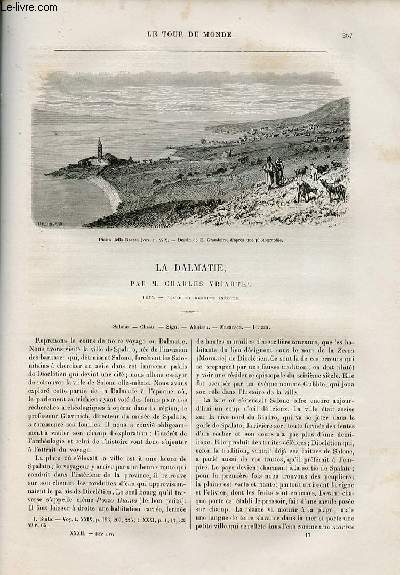 Le tour du monde - nouveau journal des voyages - livraison n824,825,826 et 827 - la Dalmatie par Charles Yriarte (1874).