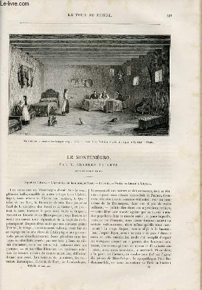 Le tour du monde - nouveau journal des voyages - livraison n856,857,858,859 et 860 - Le Montngro par Charles Yriarte.