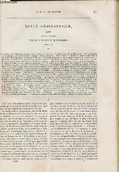 Le tour du monde - nouveau journal des voyages - Revue gographique - premier semestre 1877 par C. Maunoir et H. Duveyrier.