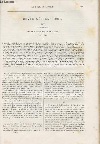 Le tour du monde - nouveau journal des voyages - Revue gographique - second semestre 1877 par C. Maunoir et H. Duveyrier.