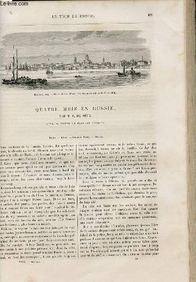 Le tour du monde - nouveau journal des voyages - livraison n910,911 et 912 - Quatre mois en Russie par F. de Mly (1876).