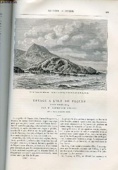 Le tour du monde - nouveau journal des voyages - livraison n927 - Voyage  l'le de Pques (ocan pacifique) par Alphonse Pinart (1877).